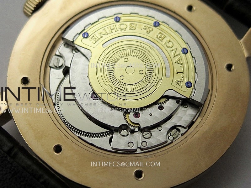 Saxonia Thin 211.026 RG SVF Best Edition Silver dial On Black Leather Strap A2892